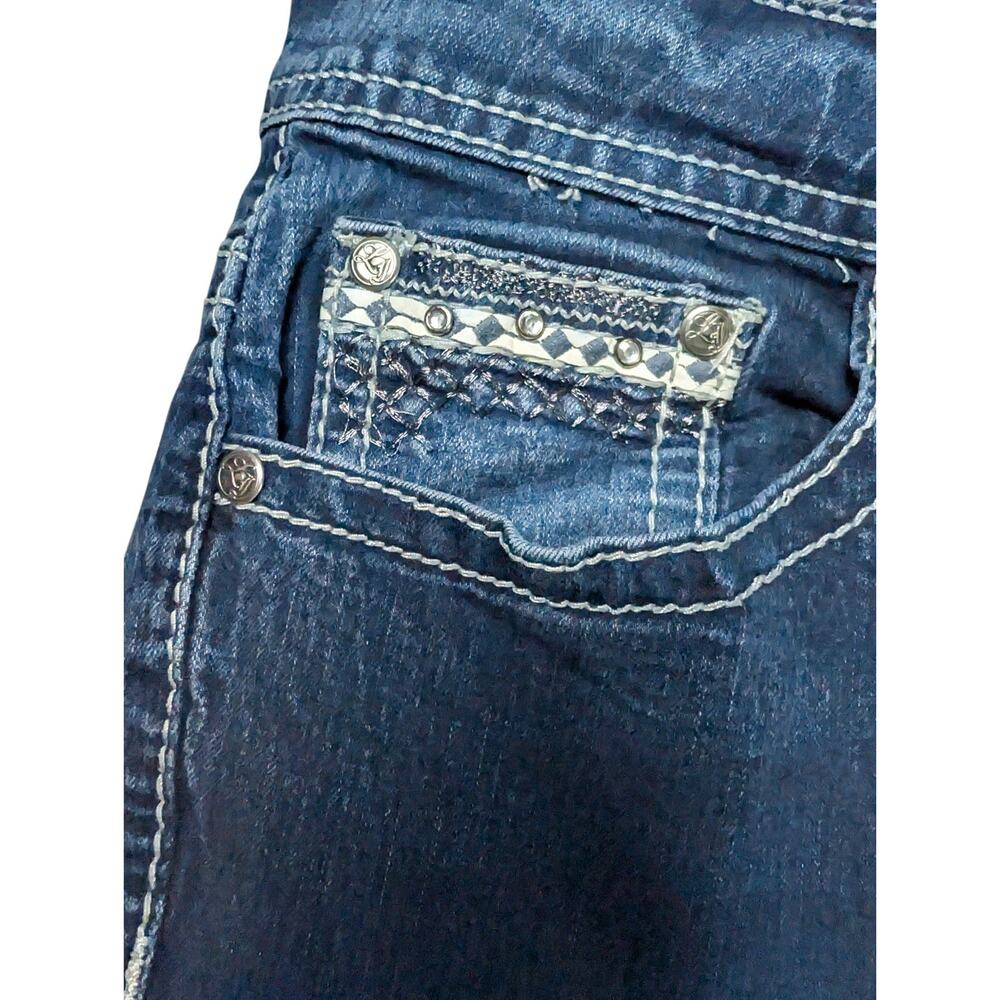 Love Indigo Premium Women's Size 12 Blue Denim Jeans Bootcut Grunge Y2K - Picture 5 of 7